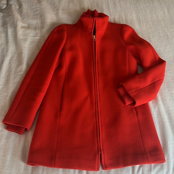 JCrew Italian Wool Lodge Coat - free ship! Red - Picture 2 of 8